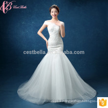 Robe de mariée élégante élégante d&#39;une épaule Alibaba Mermaid 2017